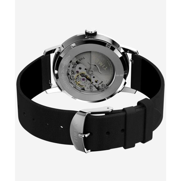 Timex Marlin Automatic 40mm Blue Dial Black Leather Men’s Watch TW2W93100 - Picture 9 of 12